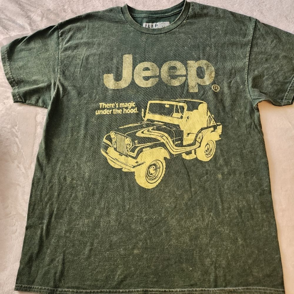 Jeep Spirit 1941 Acid Wash Tshirt With Graphics New Without Tags